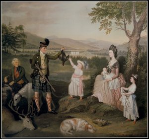 John, den 4. hertug af Atholl og hans familie, 1780